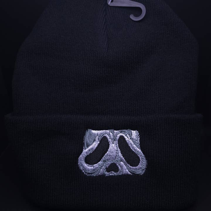 Gorro de Punto Acrílico para Adultos con Ojos de Asesino Fantasma Bordados para venta al por mayor de El Wicked Wardrobe