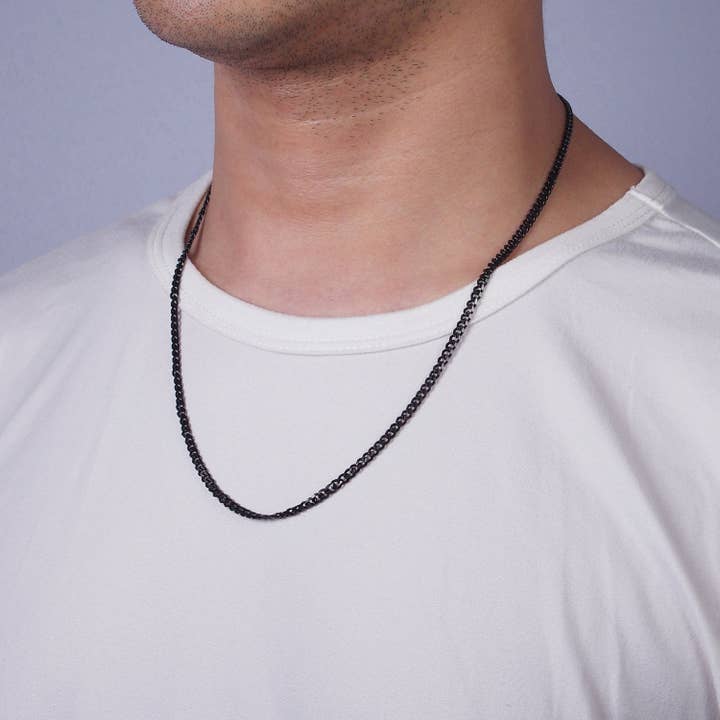 Aim Eternal - Wholesale Link & Chain Necklace - Stainless Steel 3.4 mm Curb Chain Men's Necklace