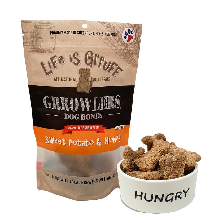 Grrowler's Dog Bones Healthy Dog Treats:Sweet Potato & Honey for wholesale by Life is Grruff