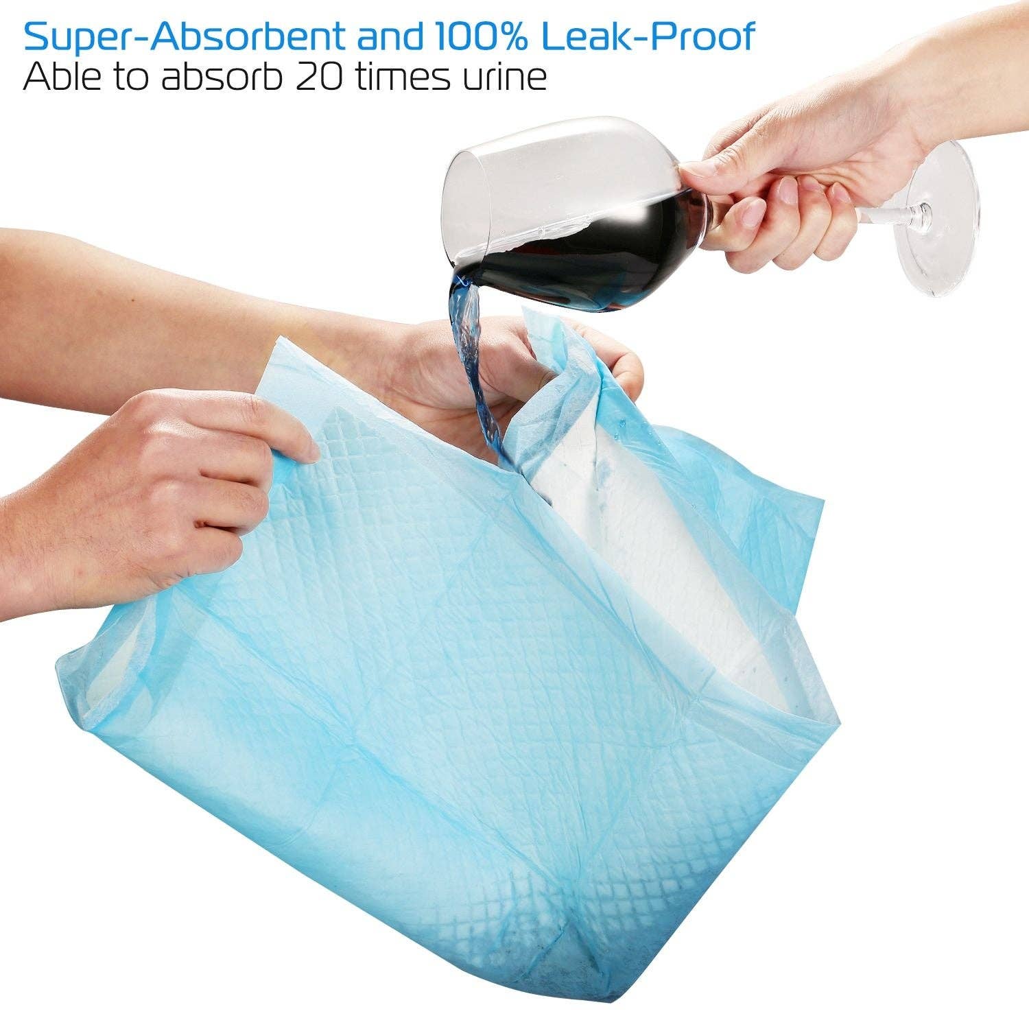 Blue White 50Pcs/Set Dog Training Pads Puppy Pee Pads Cat Wee Mats Potty-Train 24x18In M for wholesale on Faire1