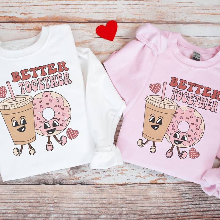 Swain Co. - Wholesale Graphic Sweatshirt - Women's - Better Together Valentines Day Graphic Sweatshirt0