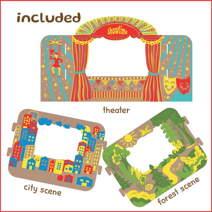 Lucuma Designs - Wholesale Finger Puppet - Kids & Baby - Finger Puppet Theater - Cardboard Toy6