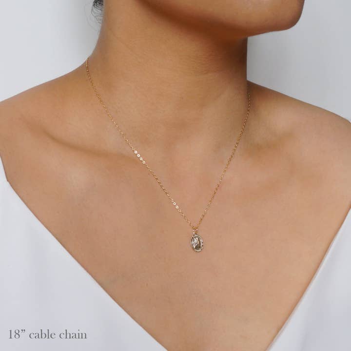 Hunter & Trove - Wholesale Pendant/Charm Necklace - Travelers Small Silver Coin Necklace (St. Christopher)