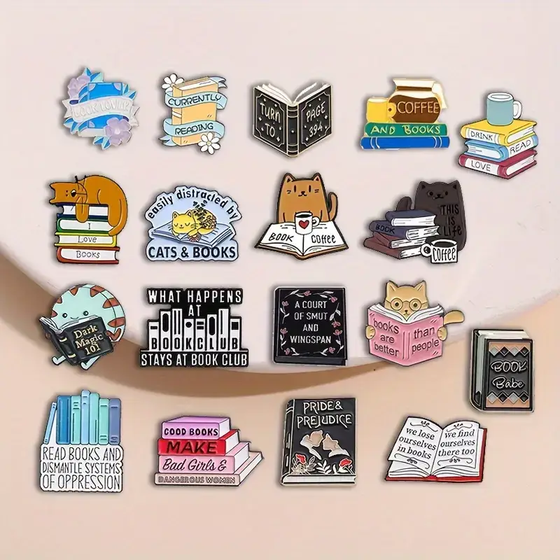 Magnifique Hearts - Wholesale Lapel Pin/Button - Random Reading-Themed Enamel Pins – Book Lover Gifts3