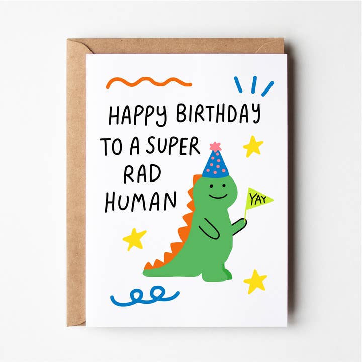 Friends of Henry Paper Co - Wholesale Birthday card - Super Rad Human