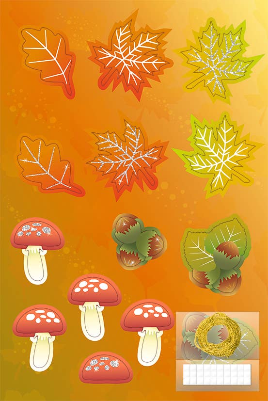 URSUS® / Buntpapierfabrik Ludwig Bähr GmbH & Co. KG – Engroshandel DIY-hobbysæt – Mobile 'Efterårsmagi' – komplet sæt til ophæng på ca. 52 cm2