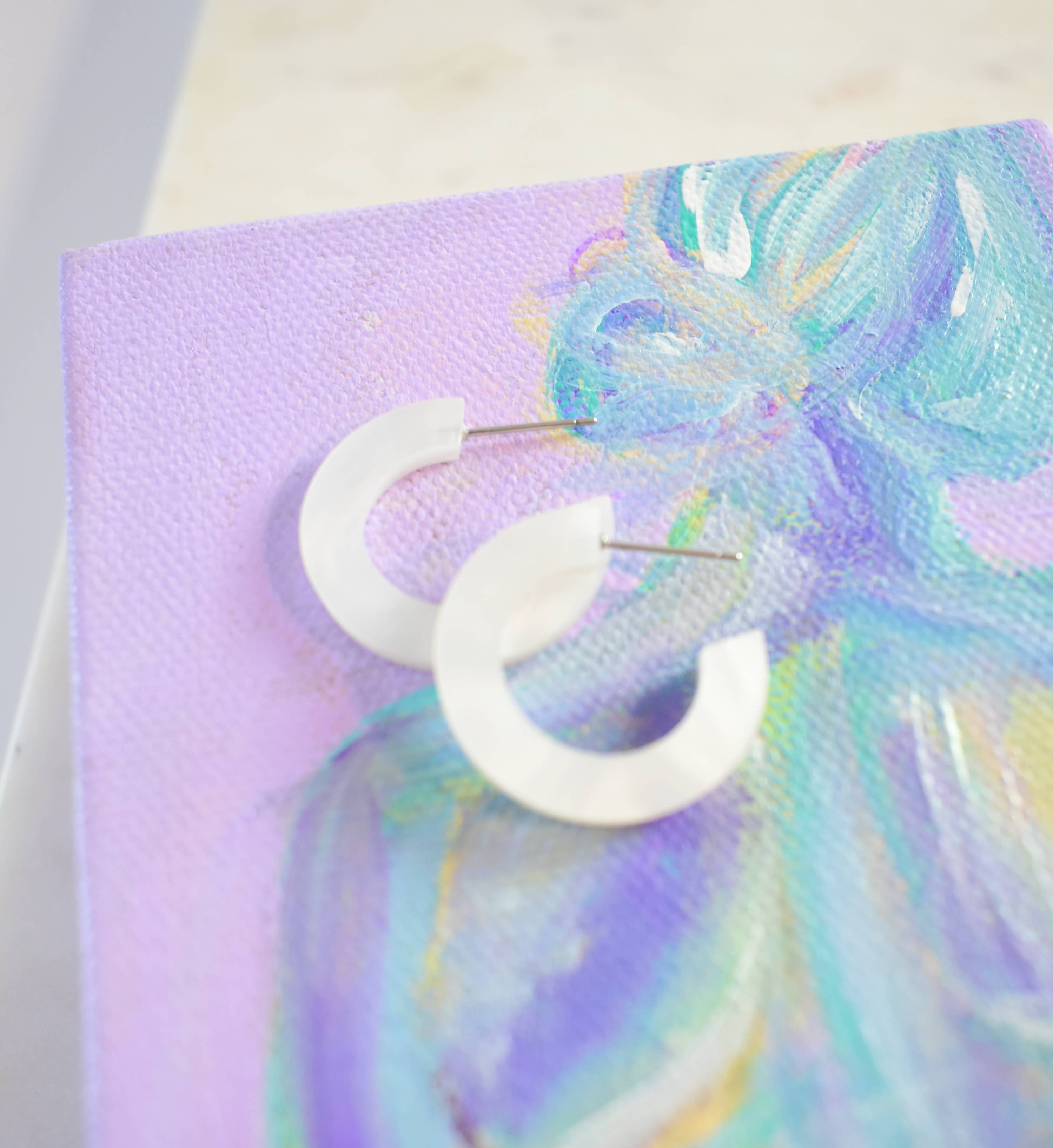 The Paper Dress – wholesale Hoop earrings – Colorful Lightweight Acrylic Hoop Earrings95