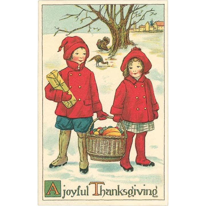 Found Image Press – wholesale Vykort – Vykort TD-80 Barn som bär matkorg