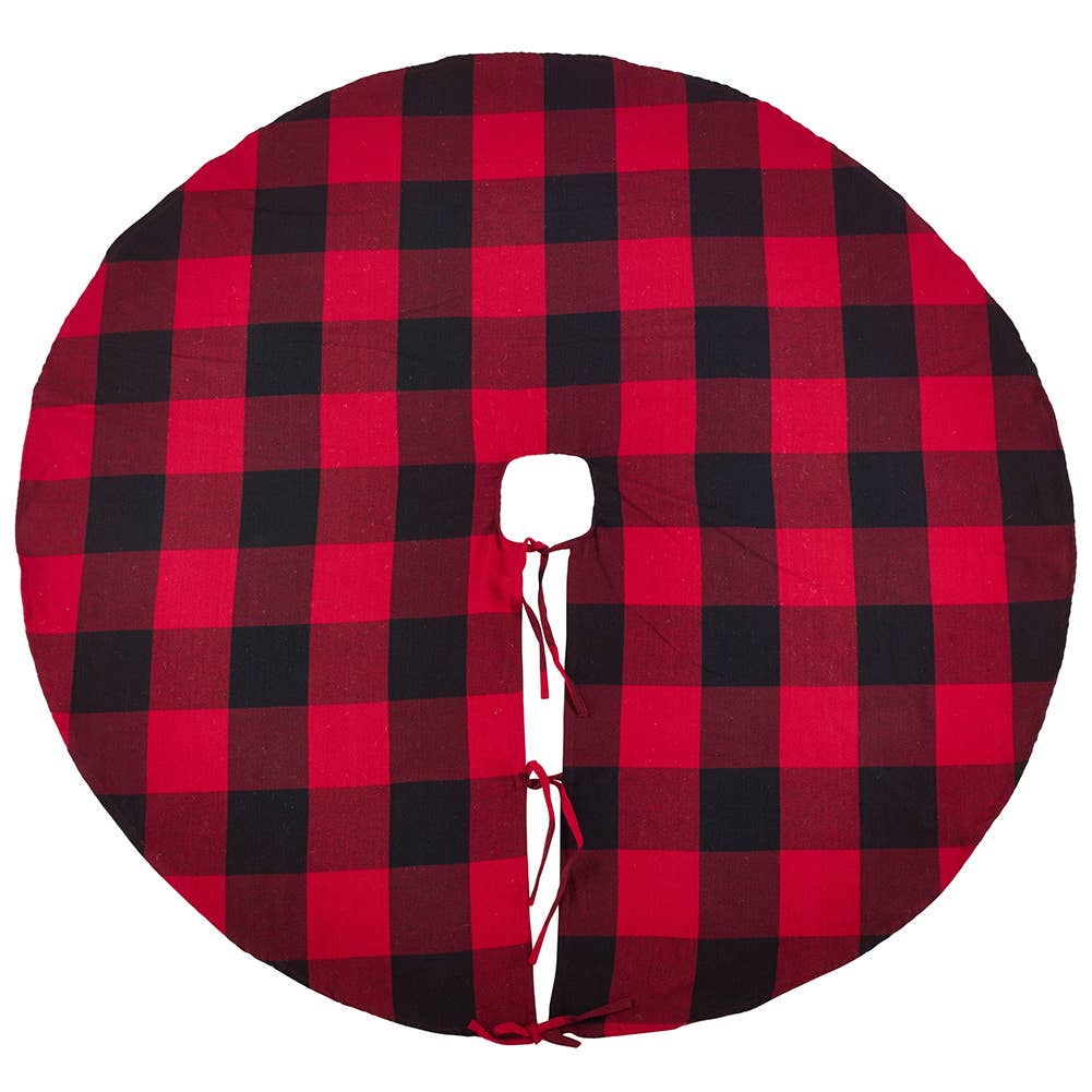 Fennco Styles - Wholesale Tree Skirt - Buffalo Plaid Cotton Christmas Tree Skirt, Stocking5