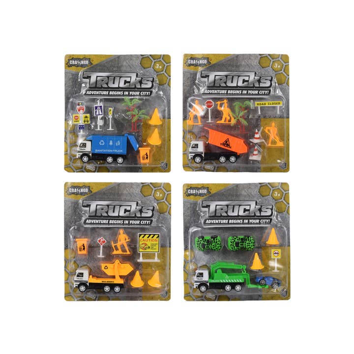 Set da gioco Crasshgo City Trucks per la vendita all'ingrosso da parte di Kidzon