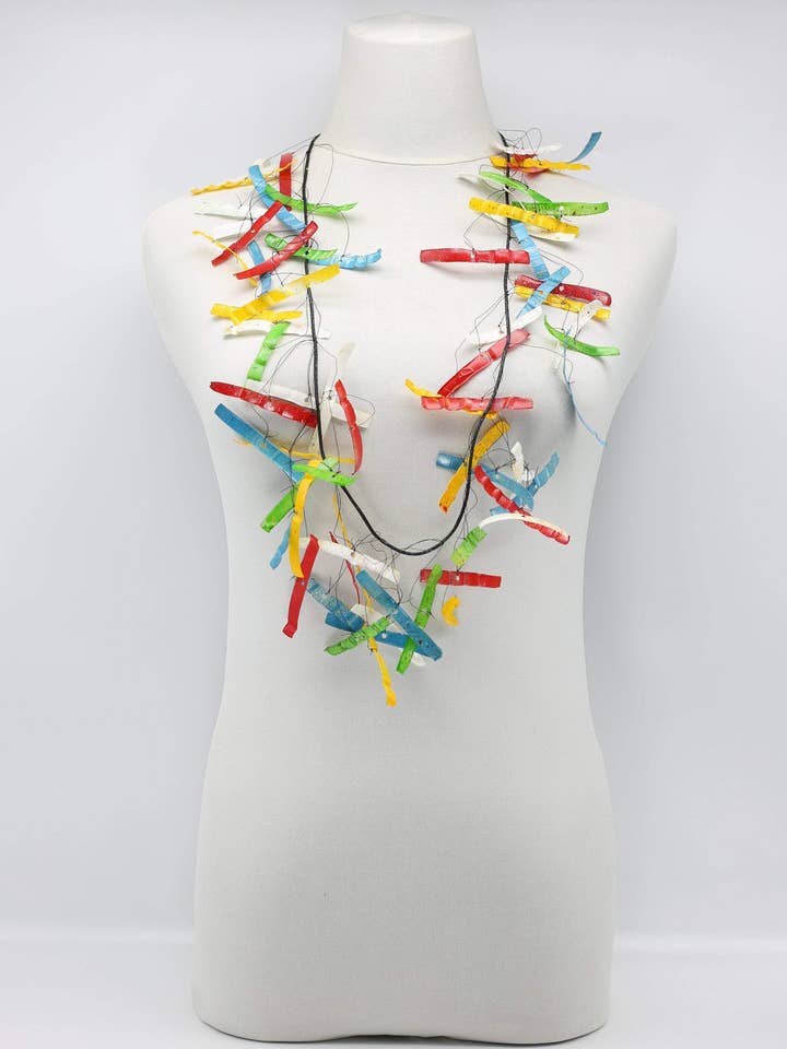 Recycled Plastic Willow Tree Necklaces - Hand-painted for wholesale by Jianhui London