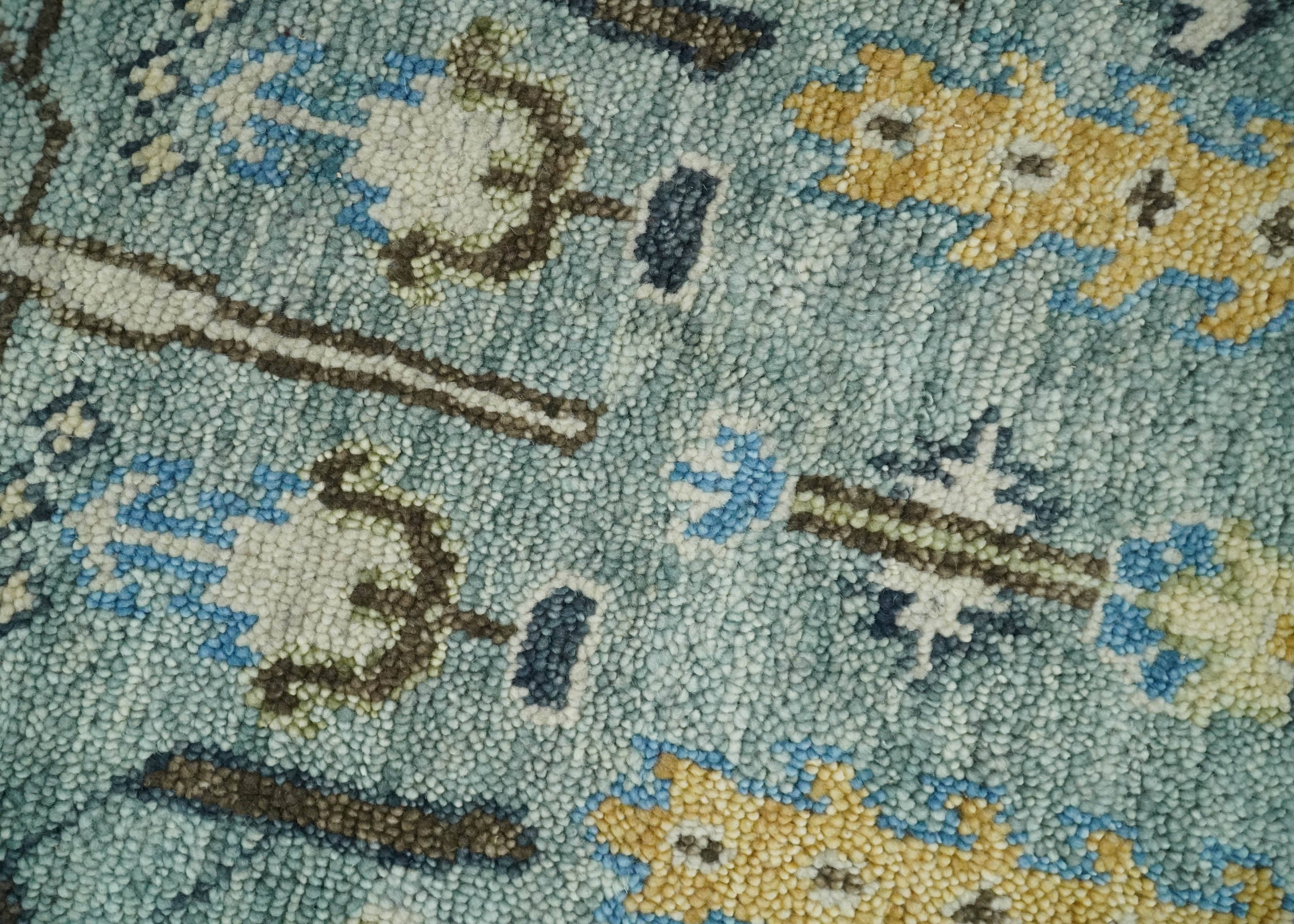 The Rug Decor, Inc. – Tapete por atacado – Anodado à mão 4x6, 5x8, 6x9, 8x10, 9x12, 10x14 e 12x15 Lã Tradicional Azul e Marfim Vintage Antigo Tapete de Lã Oushak Antigo, Tapete de Sala e Quarto0