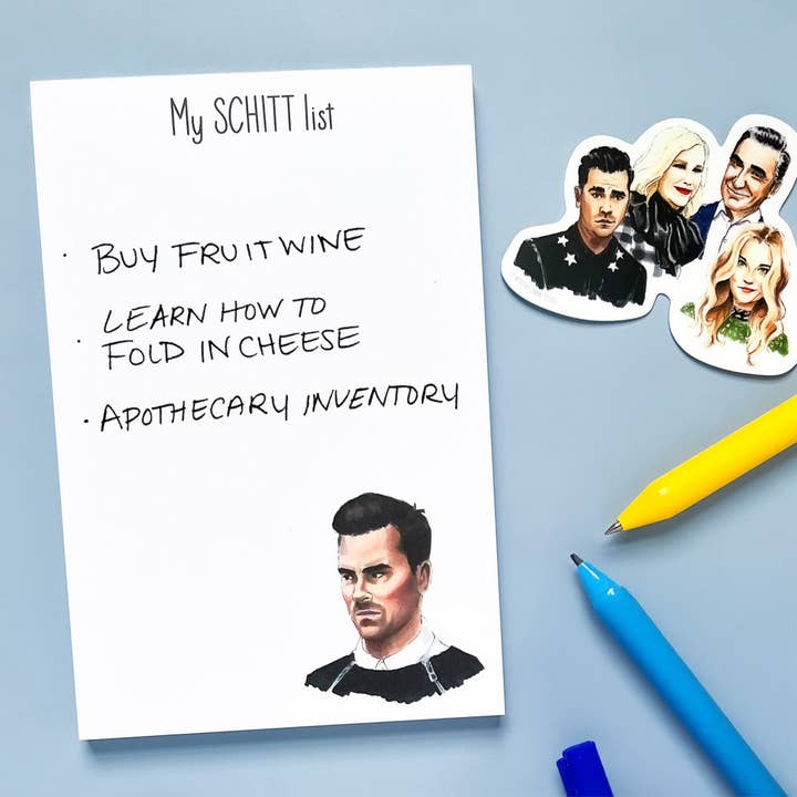 Morgan Swank Studio - Wholesale Notepad - Schitt List | Pop Culture Notepad1