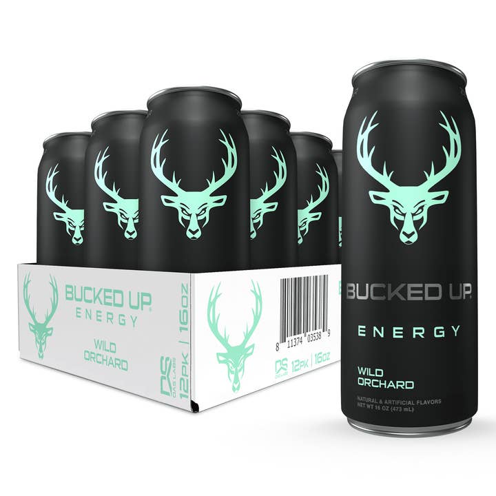 BUCKED UP ENERGY DRINK 12/16OZ WILD ORCHARD per la vendita all'ingrosso da parte di L&F Universal Goods