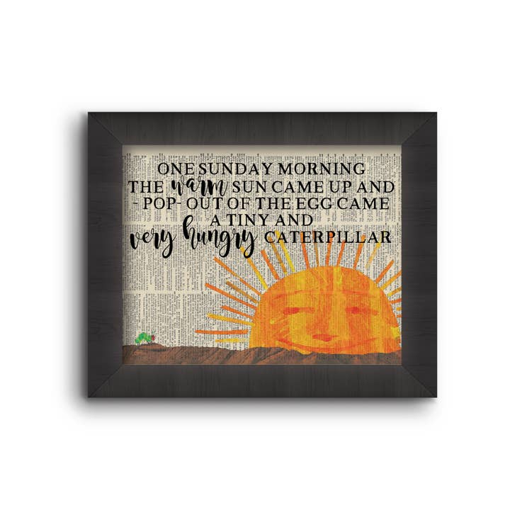 One Sunday Morning... - The Very Hungry Caterpillar for wholesale by Cecelia Rose Book Page Art