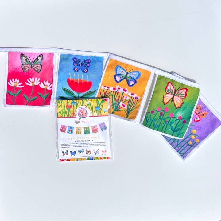 New Beginnings tøjbanner for engroshandel hos Lori Portka - Happiness Through Art