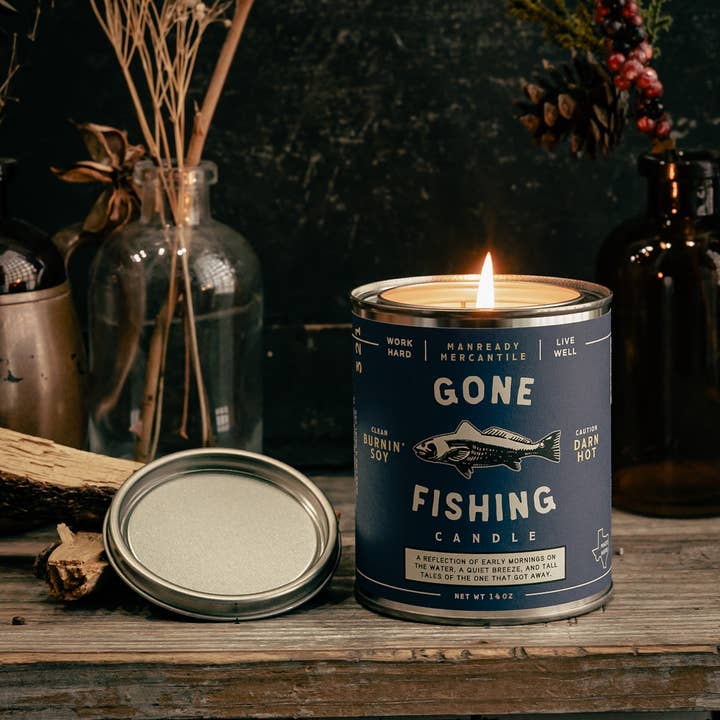 Manready Mercantile - Wholesale Jar/Filled Candle - Candle | The Americana Series | Gone Fishing1