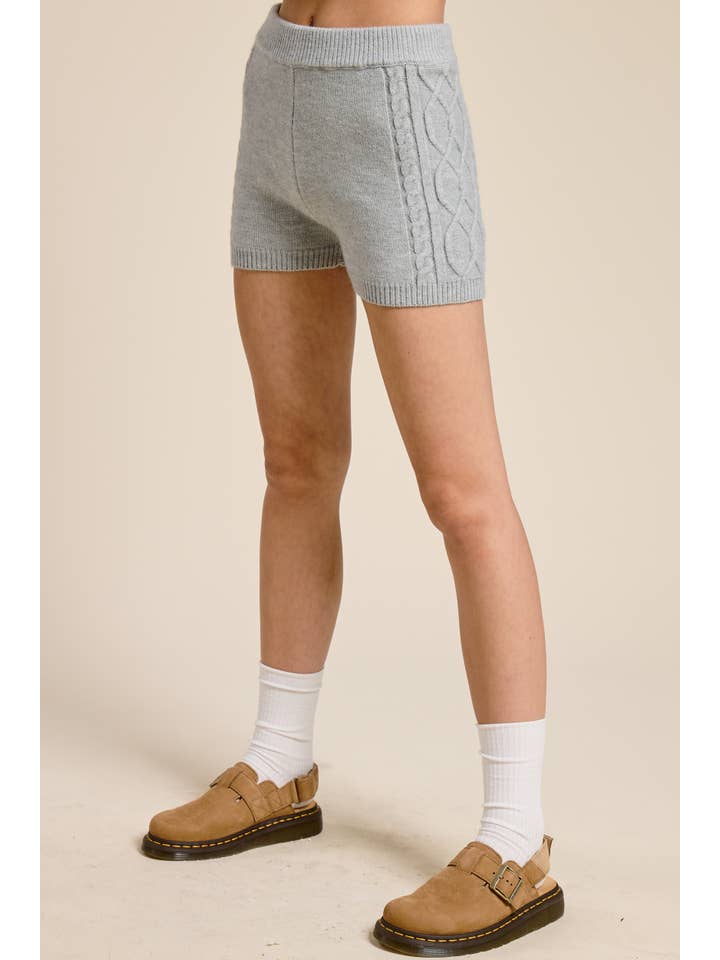 Mimosa - Wholesale Top & Short Set (NOT Loungewear) - Women's - Cable Knit Sweater and Shorts Set5