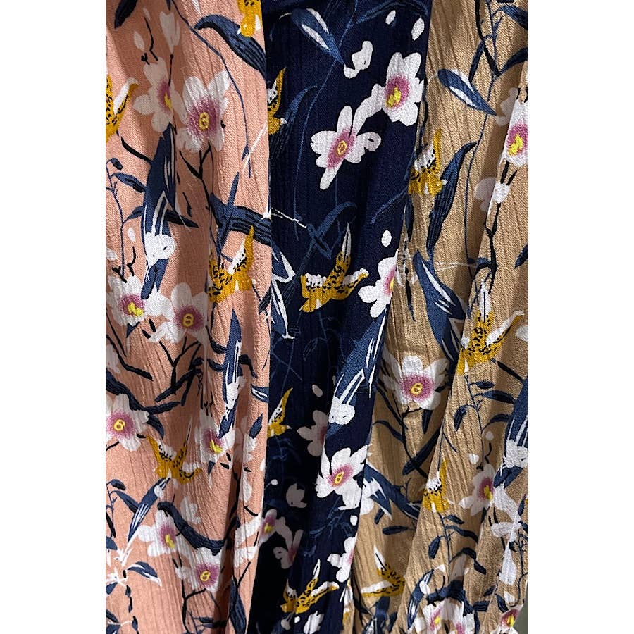 Curve Market - Vendita all'ingrosso Vestito - Donna - ABITO SVASATO SMOCK CON STAMPA FLOREALE TAGLIE FORTI2