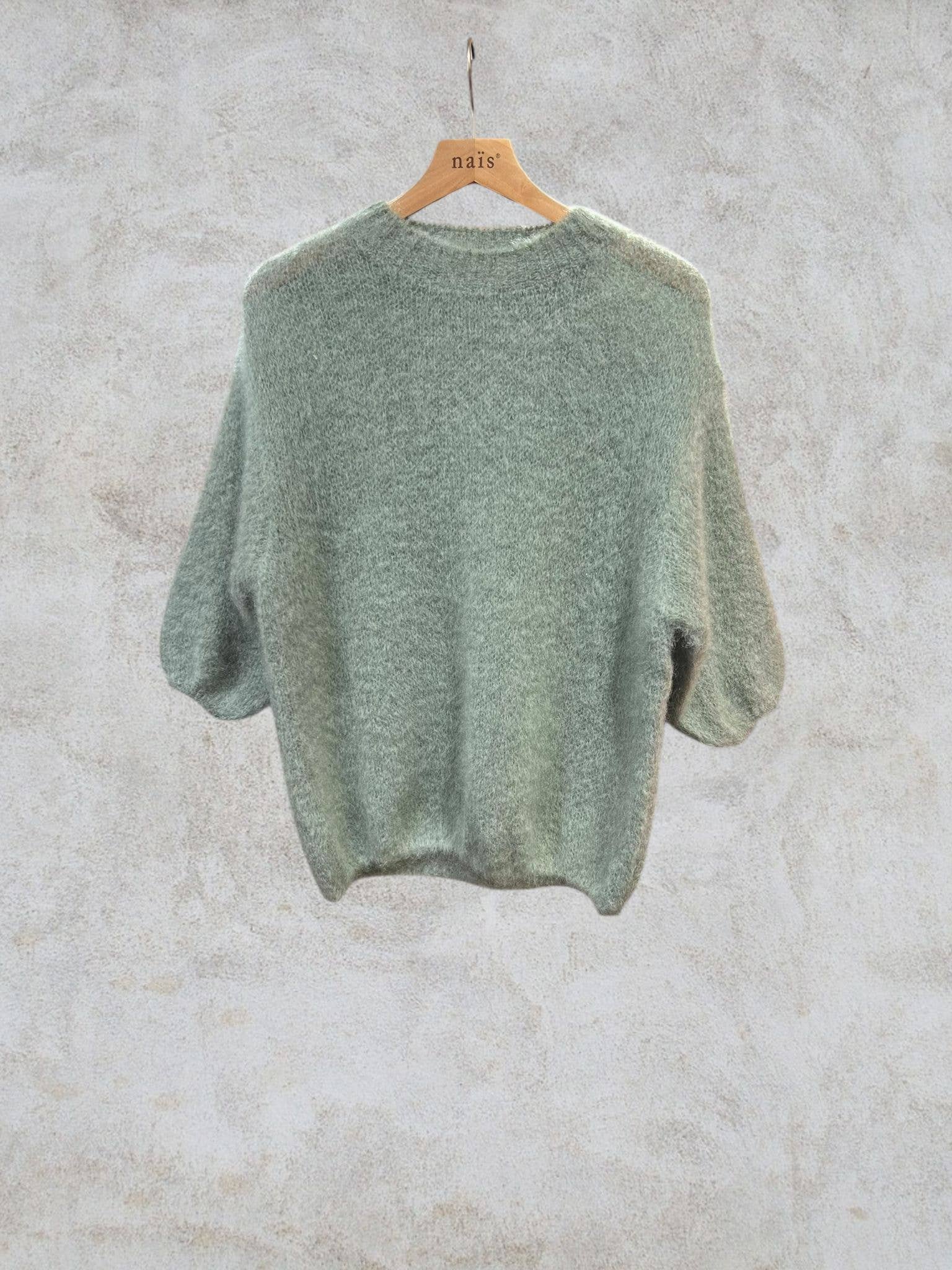 NAÏS PARIS - Wholesale Knit Sweater - Women's - Round neck short sleeve sweater in 80% kid mohair1