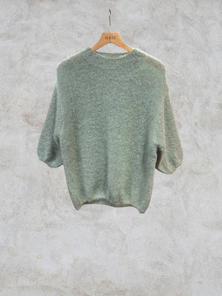 NAÏS PARIS - Wholesale Knit Sweater - Women's - Round neck short sleeve sweater in 80% kid mohair1