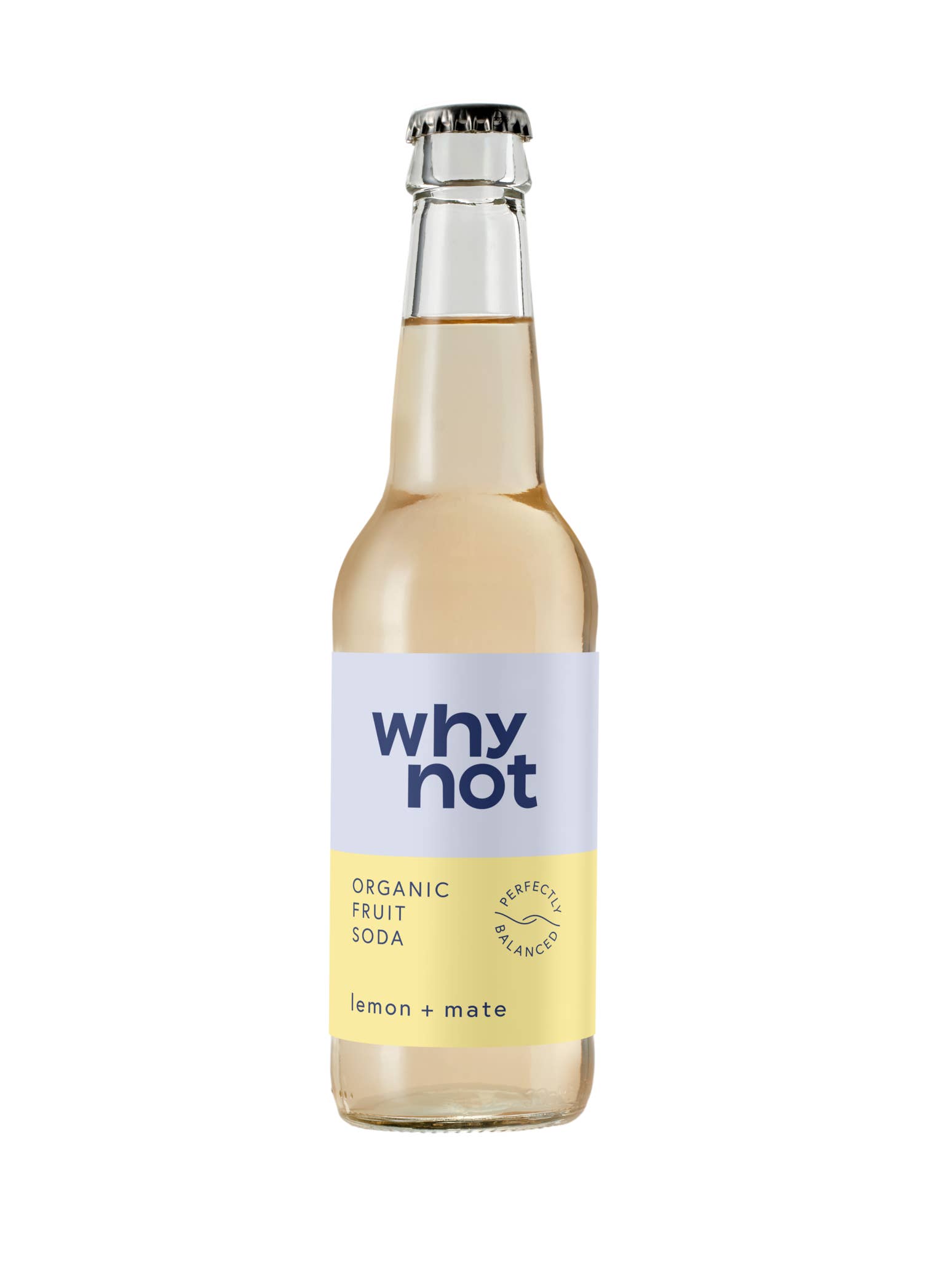 Why Not Soda - Wholesale Soda/Carbonated Drink - Lemon + Mate - Organic Fruit Soda (bottle)