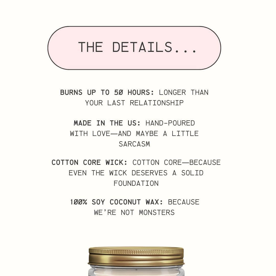 Crimson and Clover Studio - Vendita all'ingrosso Candela in vasetto - Candela divertente in barattolo di soia con tè bianco Calm the Fuck Down 1