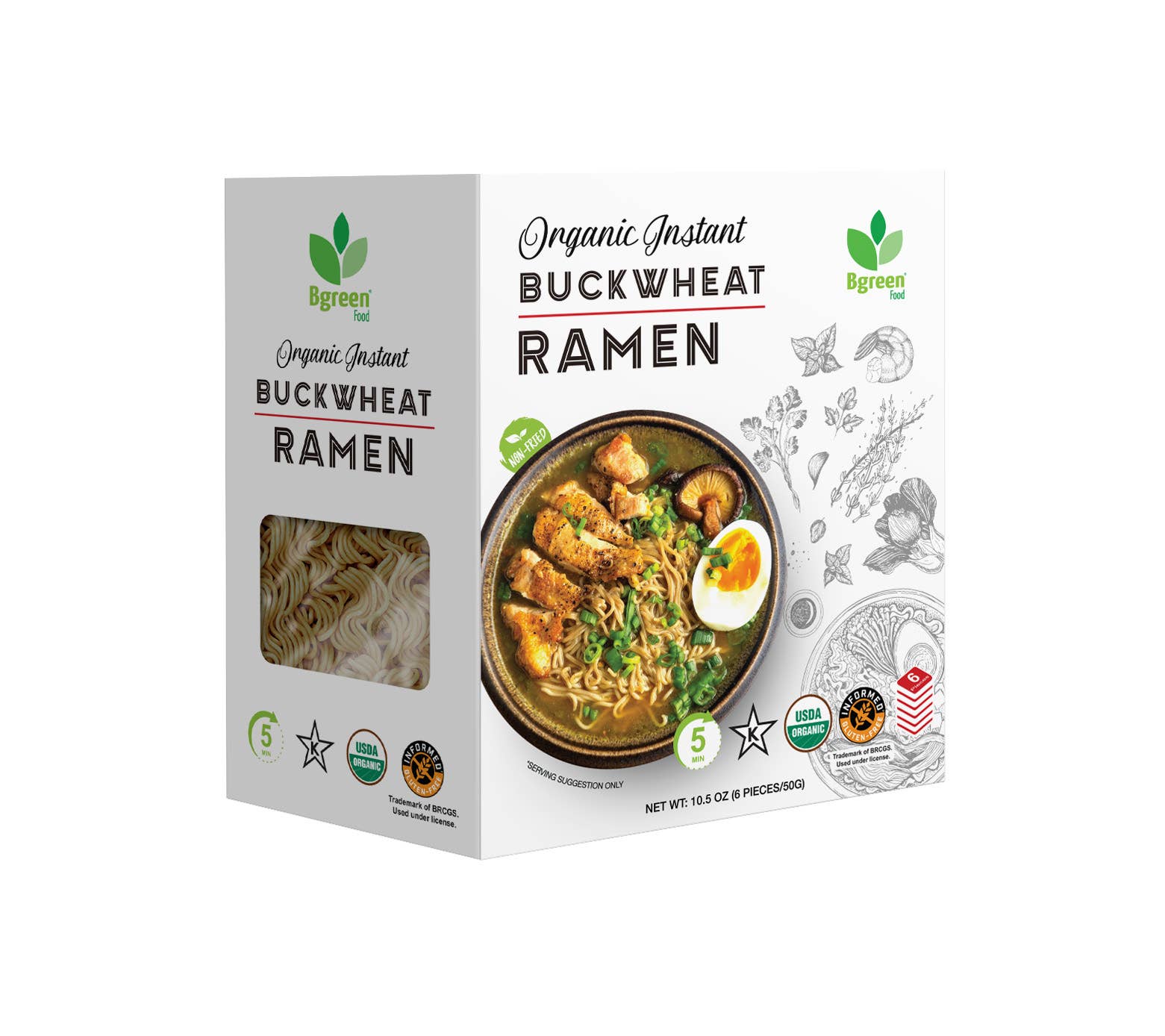 Big Green Organic Food - Wholesale Pasta - Organic Instant Buckwheat Ramen0
