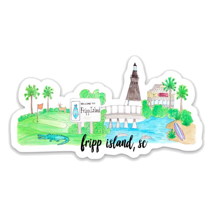 Autocollant Fripp Island SC pour la vente par Island Haus Co