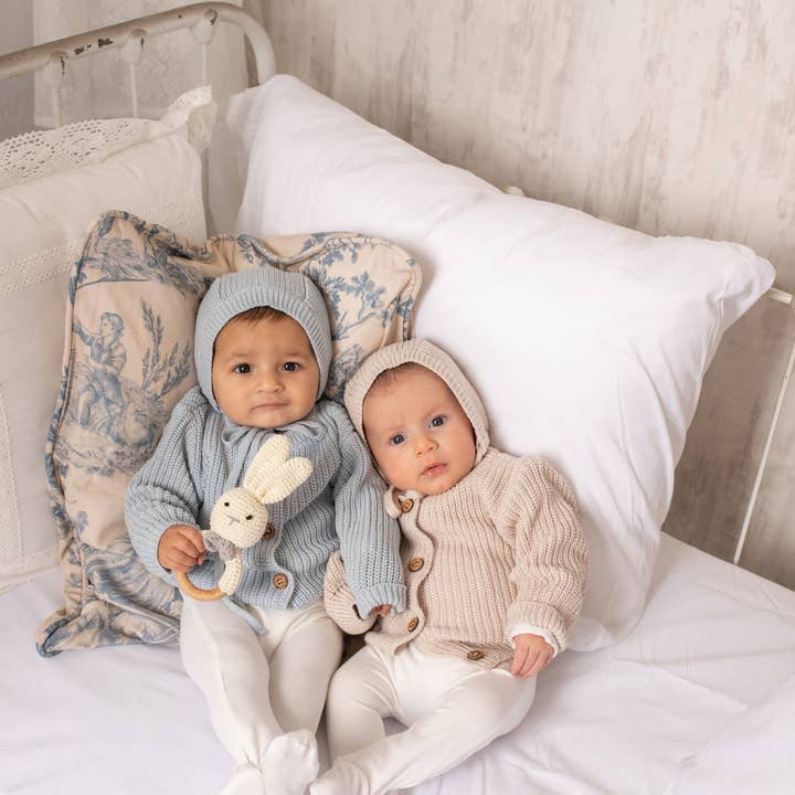 Baby Cardigan Set ~ Beige for wholesale by Bon Knit