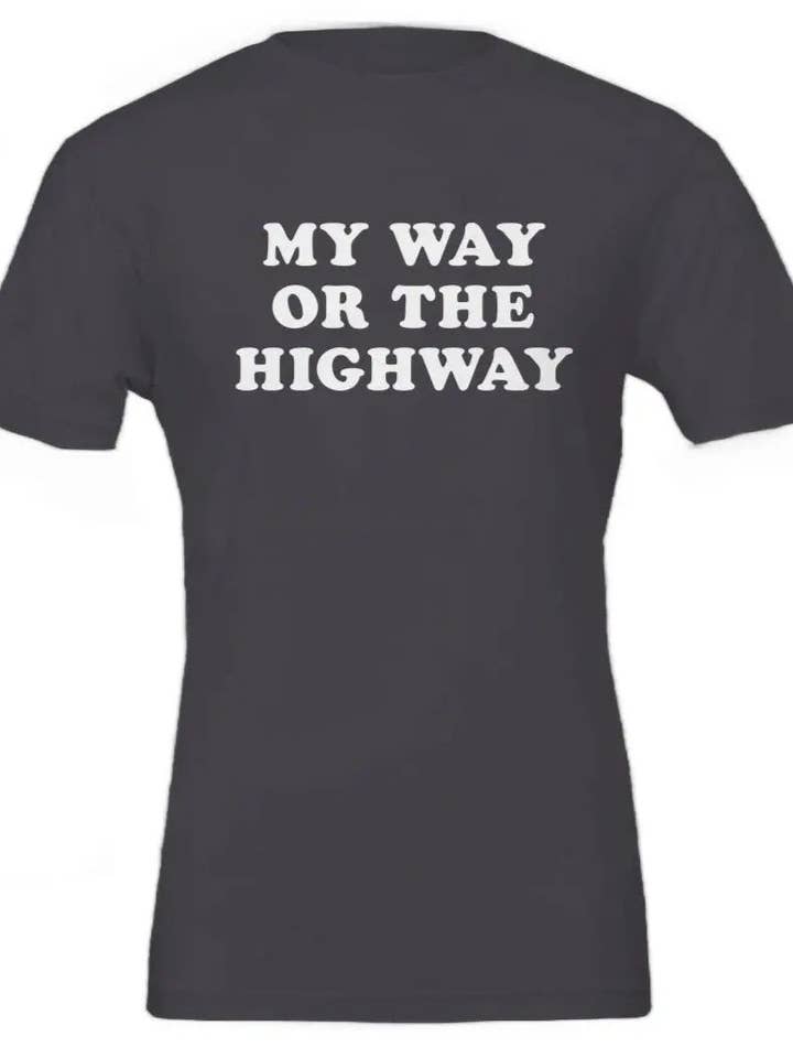 Ma façon ou la route - T-shirt de mode (Porté par Chrissie Hynde des PRETENDERS) pour la vente par Amp'd Apparel Company