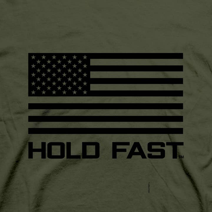 City Green HOLD FAST Mens T-Shirt Freedom Flag for wholesale on Faire3