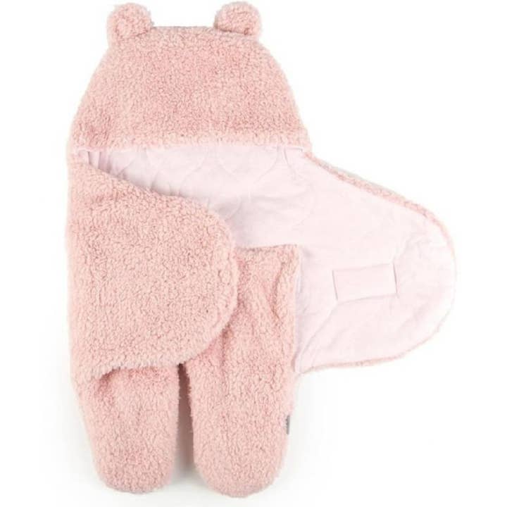 TADPOLES SWADDLE WRAP - PLUSH SHERPA BLUSH for wholesale by Jam'n Products