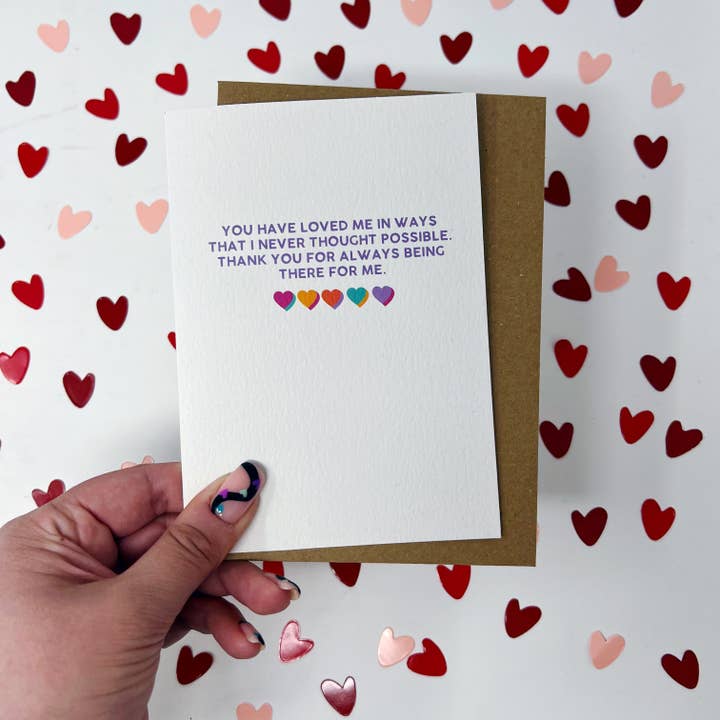 Xoxo Designs by Ruth - Wholesale Thank You Card - Thank You For Always Being There For Me Card