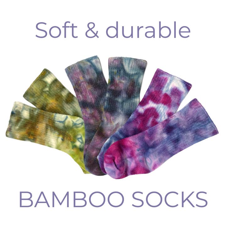 Luscious & Strong Bamboo Hand Dyed Socks - for kids & adults and other Purchase Wholesale waxed cotton. Free Returns & Net 60 Terms on Faire trending on Faire.
