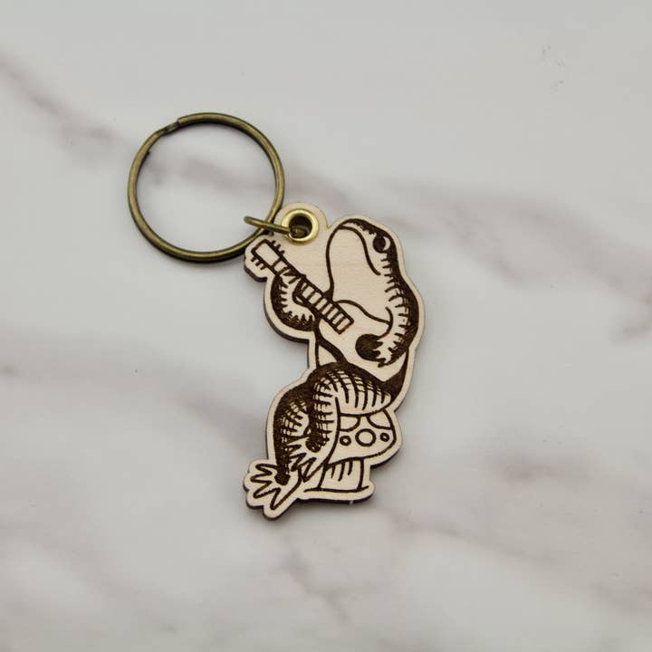 Bluegrass Frog Keychain for wholesale by Slate & Stone Co.
