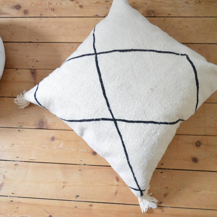 Soukie Morocco - Vente Coussin décoratif de sol - Coussin de sol marocain XXL Beni Ourain5