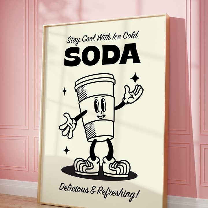 Poppermost Prints - Wholesale Art Print - Ice Cold Soda Retro Art Print2
