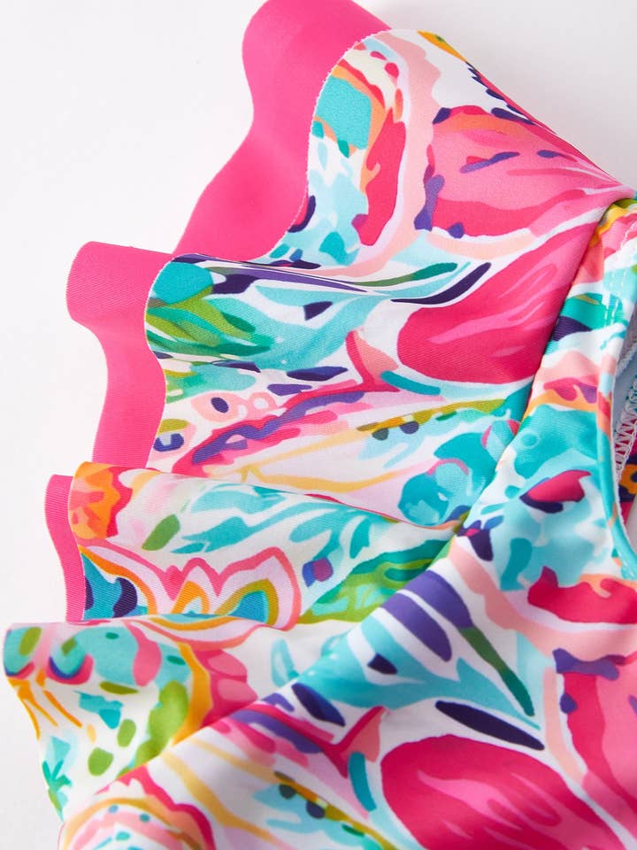 Rylee Faith Designs - Wholesale Two Piece Swimsuit - Kids - "Colorful Pattern" Girls' Boutique Swimsuit