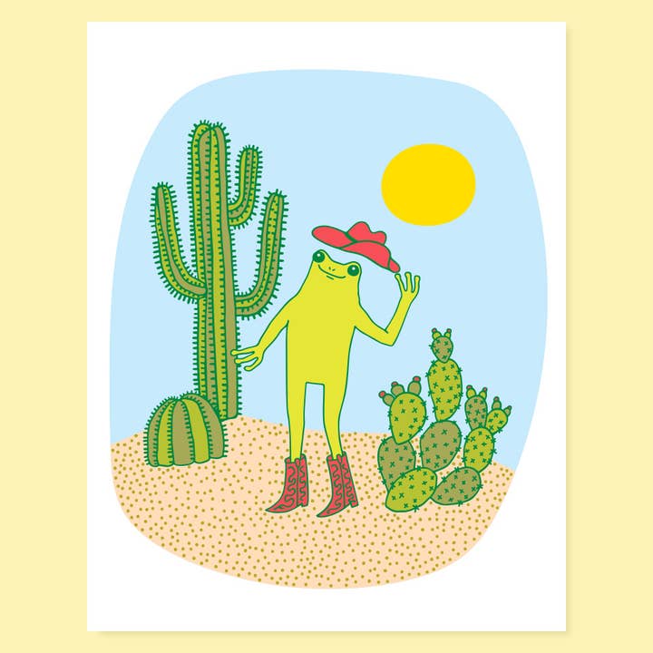 Western Frog Print - 11 x 14 for wholesale by The Good Twin