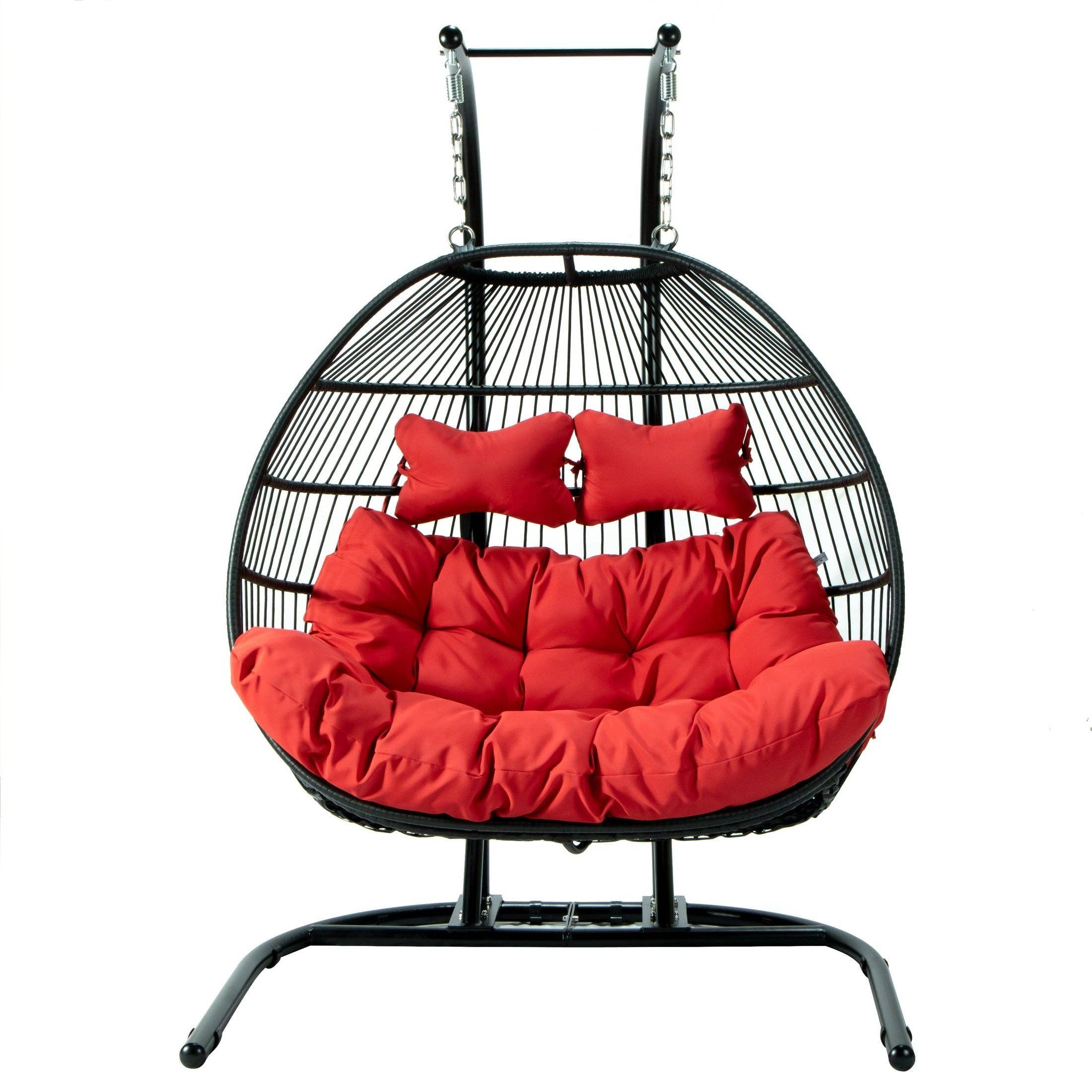 LeisureMod - Wholesale Egg Chair - Wicker 2 Person Double Folding Hanging Egg Swing Chair24