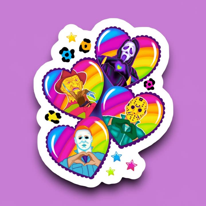 Pegatina Horror Halloween Neon para venta al por mayor de Ace the Pitmatian Co