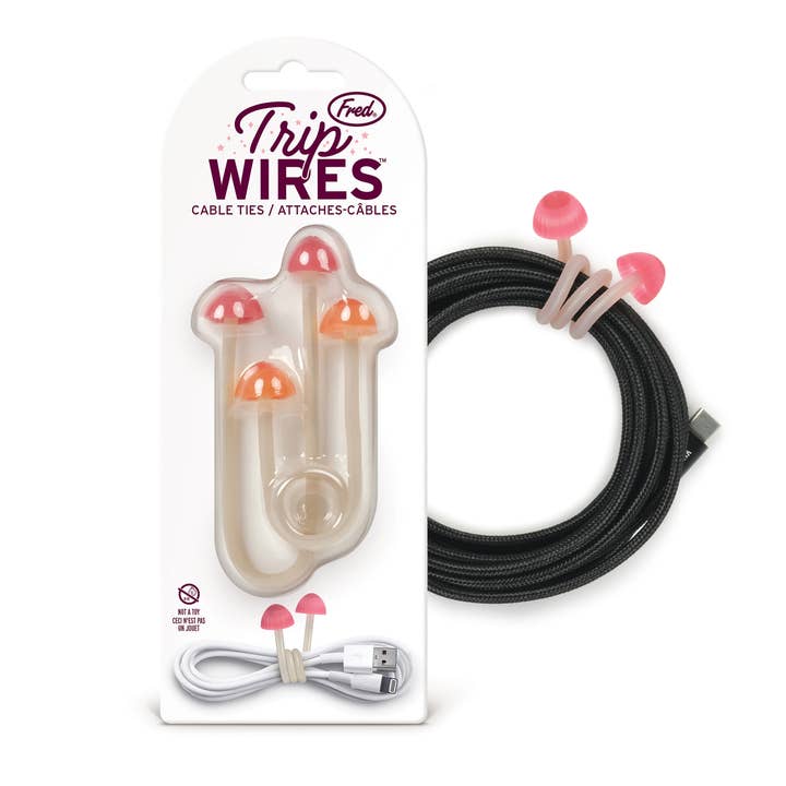 Fred & Friends - Wholesale Cord Holder - Trip Wires - Mushroom Cable Ties