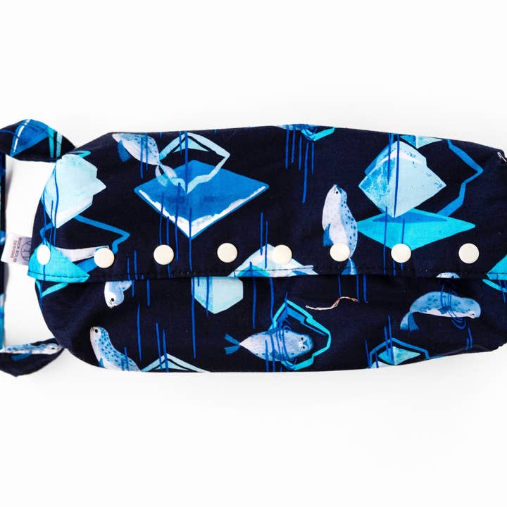 Project Bag with Snaps and Handle - Seals - Medium for wholesale by Grace Lynne Bags