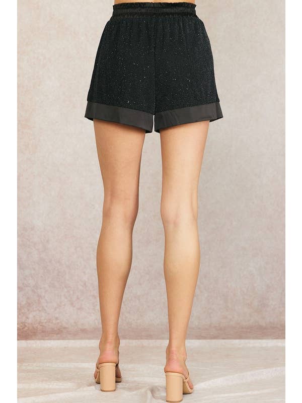 Black Shiny And Satin Shorts for wholesale on Faire8