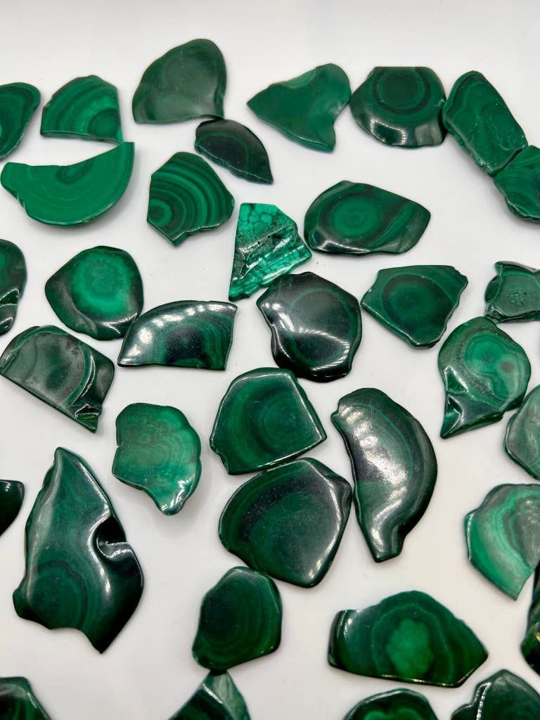 Oils and Auras - Wholesale Crystal Grid - Malachite Slab - Mini Polished Malachite Plate4