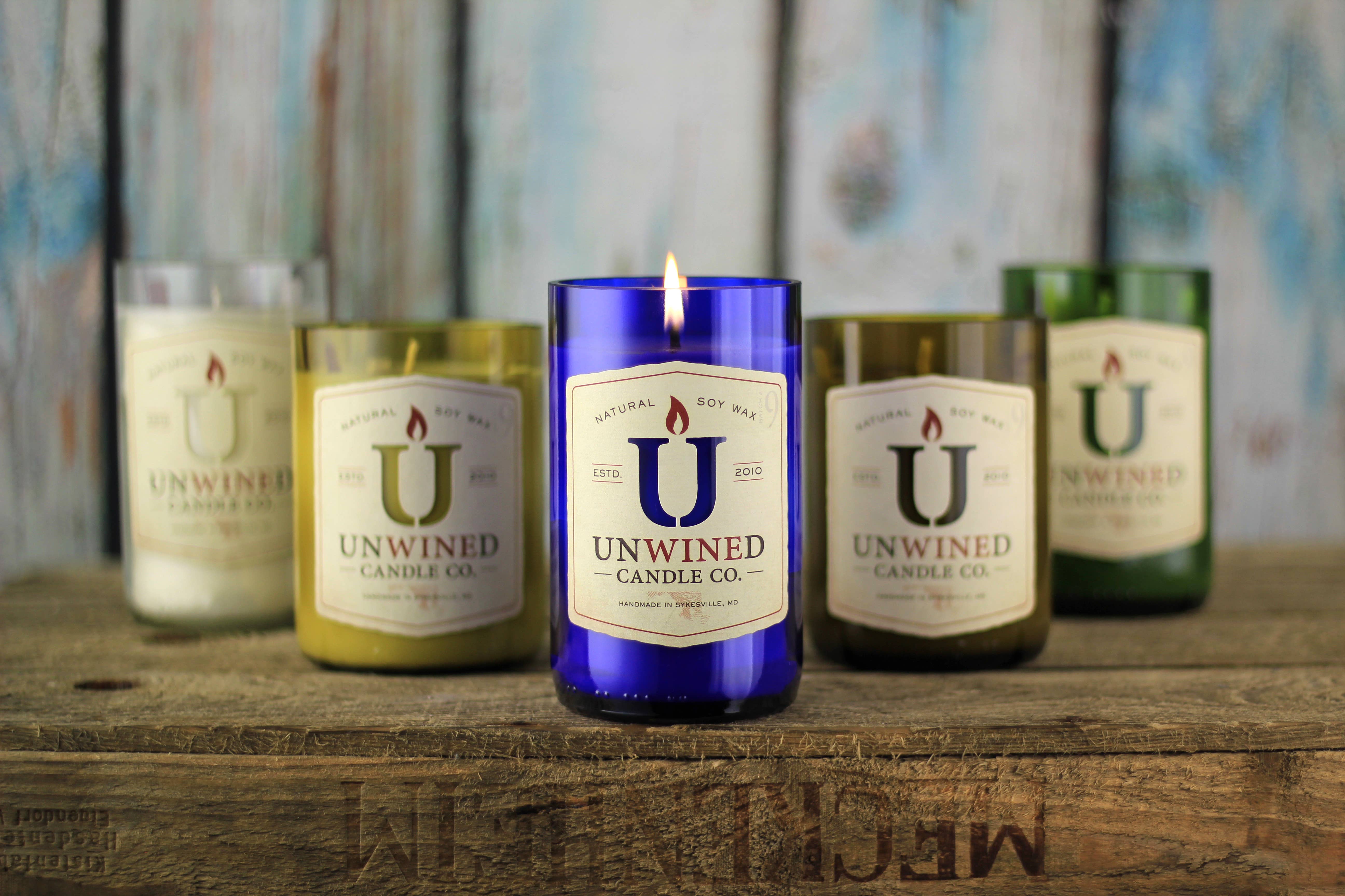 Unwined Candles – Großhandel Kerze im Glas / gefüllte Kerze – Cypress /Orange Peel Signature Series - Weinflasche Kerze6