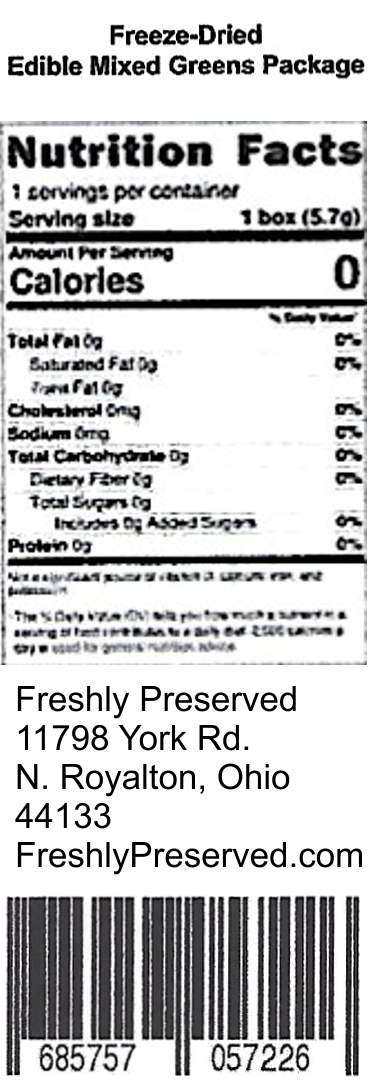 Freshly Preserved - Wholesale Cake Decorating Kit - Freeze-dried Edible Mixed Greens 2