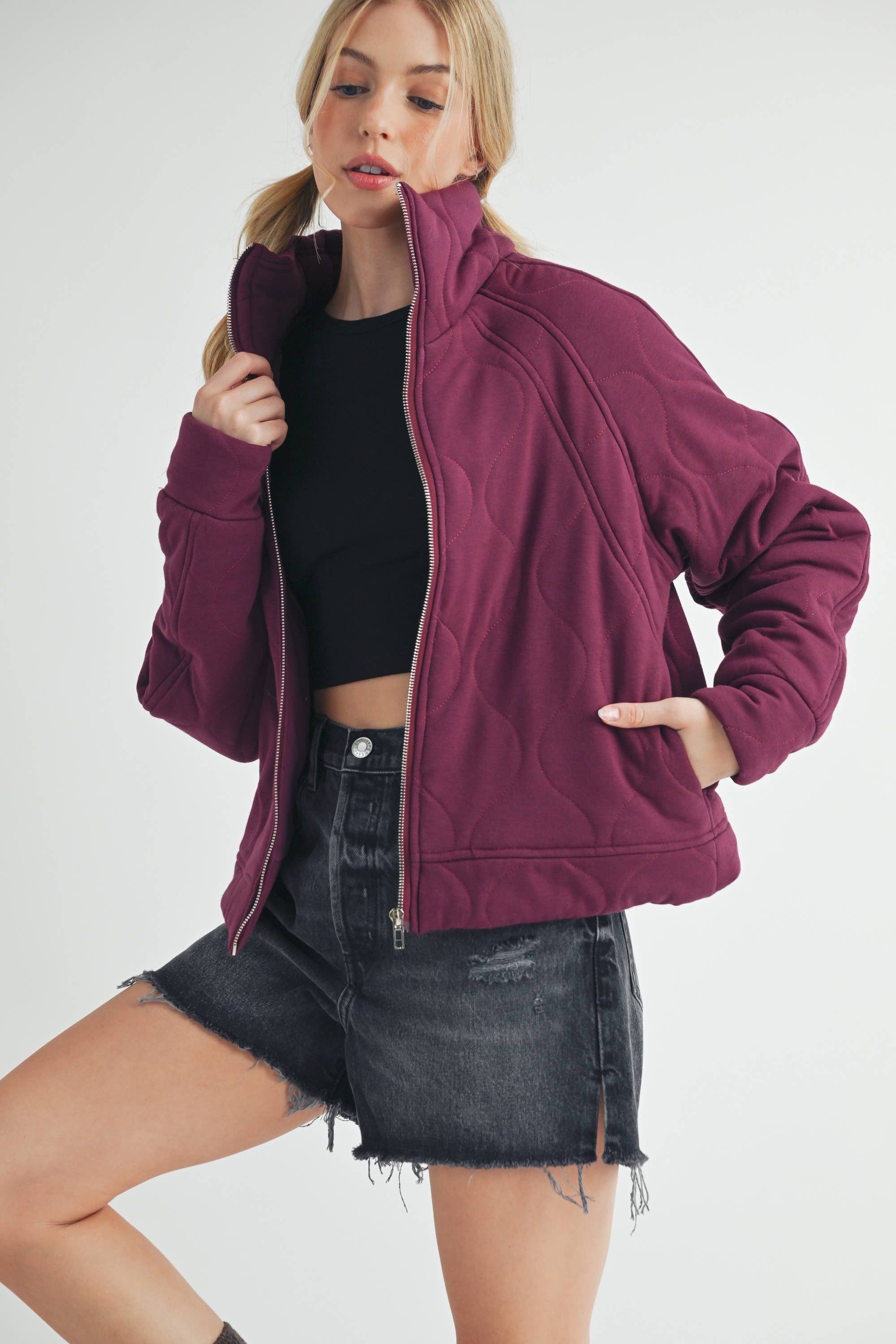 AEMI + CO - Wholesale Puffer Jacket - Women's - 5129EK Darla Quilted Jacket 113