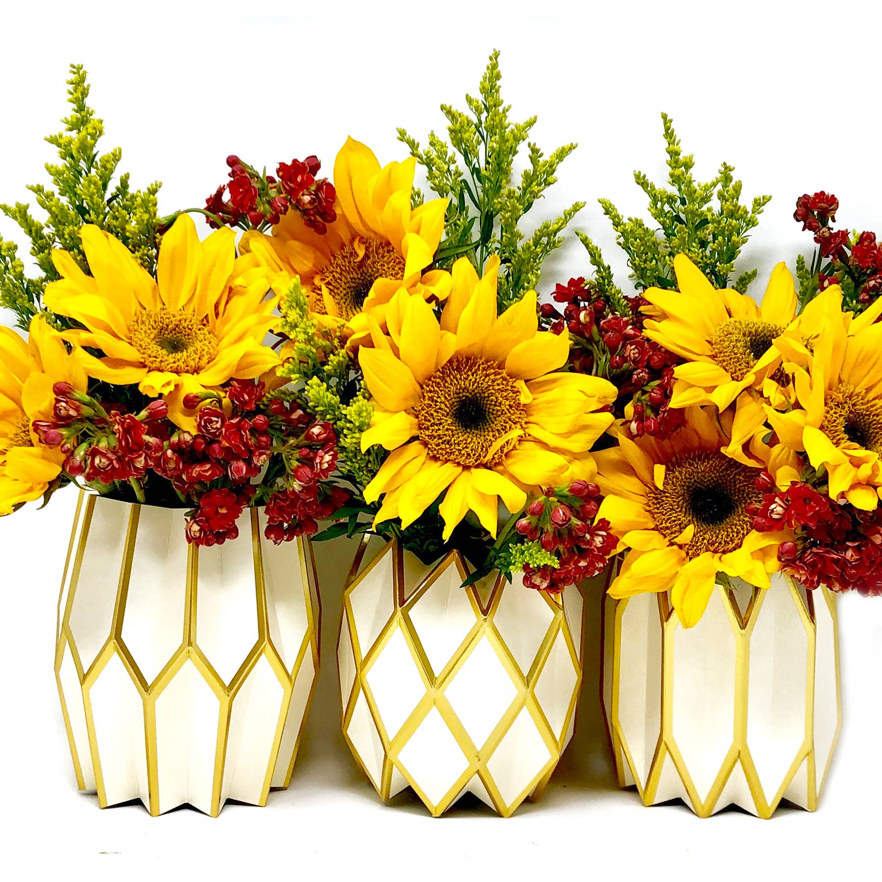 Lucy Grymes Designs - Wholesale Vase - Gold Pearl Paper Vase Wraps | Set of 31
